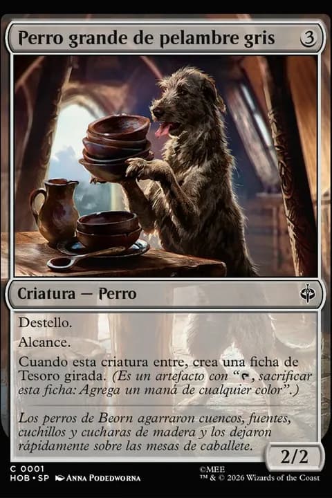 Perro grande de pelambre gris