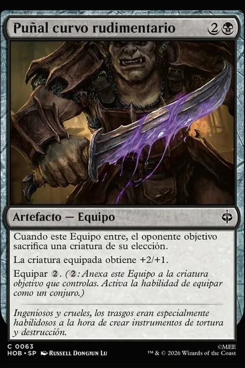 Puñal curvo rudimentario