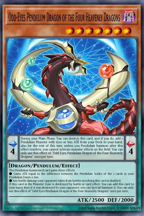 Dragón de Péndulo de Ojos Anómalos, Cuatro Dragones Celestiales