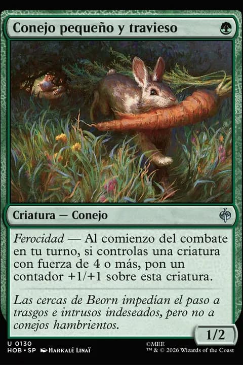Conejo pequeño y travieso